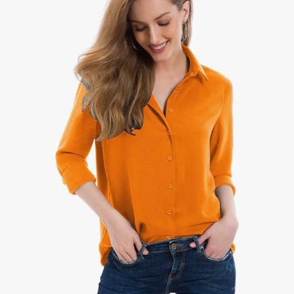 Drapey Button up Blouse - Picture 2 of 10